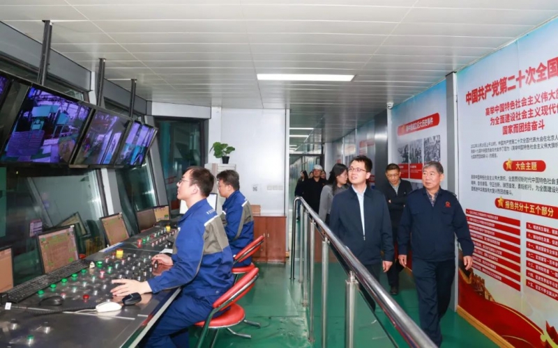 中國工經聯中國工業碳達峰項目組組長、國際部執行主任劉成林一行到榮程集團參觀調研